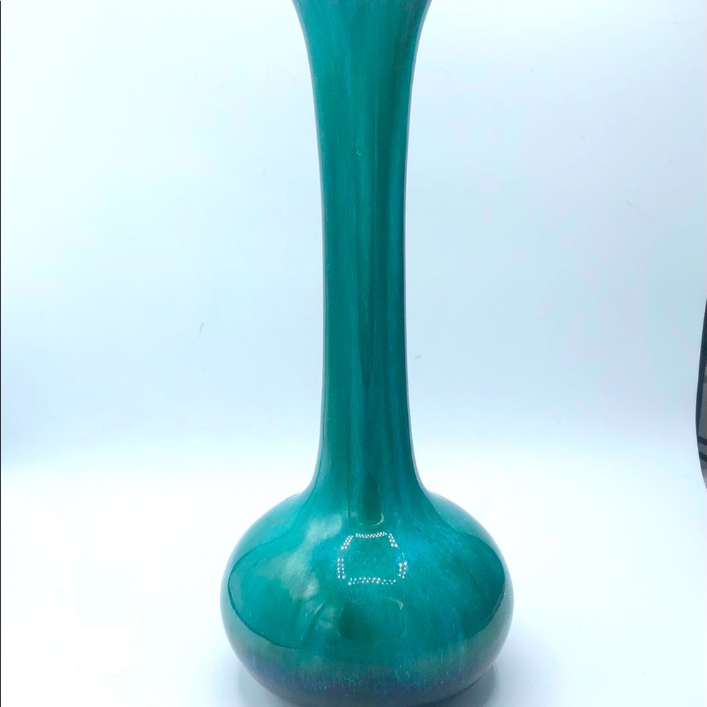 Gorgeous Blue Mountain Pottery tall bud vase